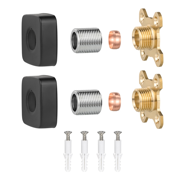 Czarny kwadratowy talerz na kran prysznicowy