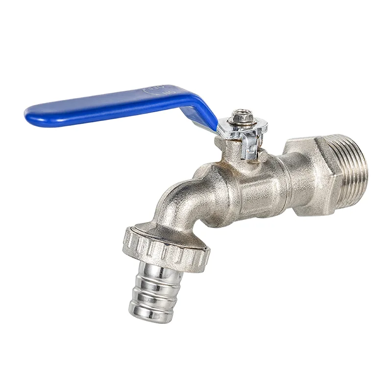 Brązowy, niklowany kran z rdzeniem kulowym