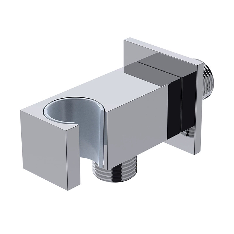 Zawór kątowy z litego mosiądzu ze wspornikiem montażowym, ścienny zawór odcinający ciepłej i zimnej wody do kranu