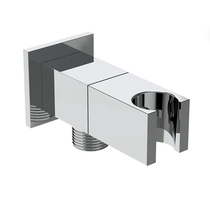 Zagęszczony, kwadratowy zawór kątowy z litego mosiądzu z uchwytem prysznicowym, prosty zawór odcinający 1/2 cala do bidetu i ręcznego prysznica, armatura łazienkowa