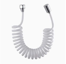 Elastyczny, zwijany wąż prysznicowy TPU 2,3 m, zwijana rura sprężynowa do rączki bidetowej